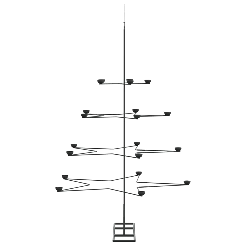 Metal Christmas Tree for Decoration Black 140 cm